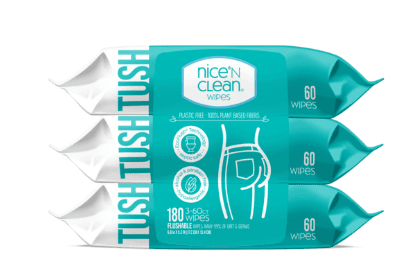 Nice N CLEAN Flushable Moist Wipes Gentle Cleansing Personal Care